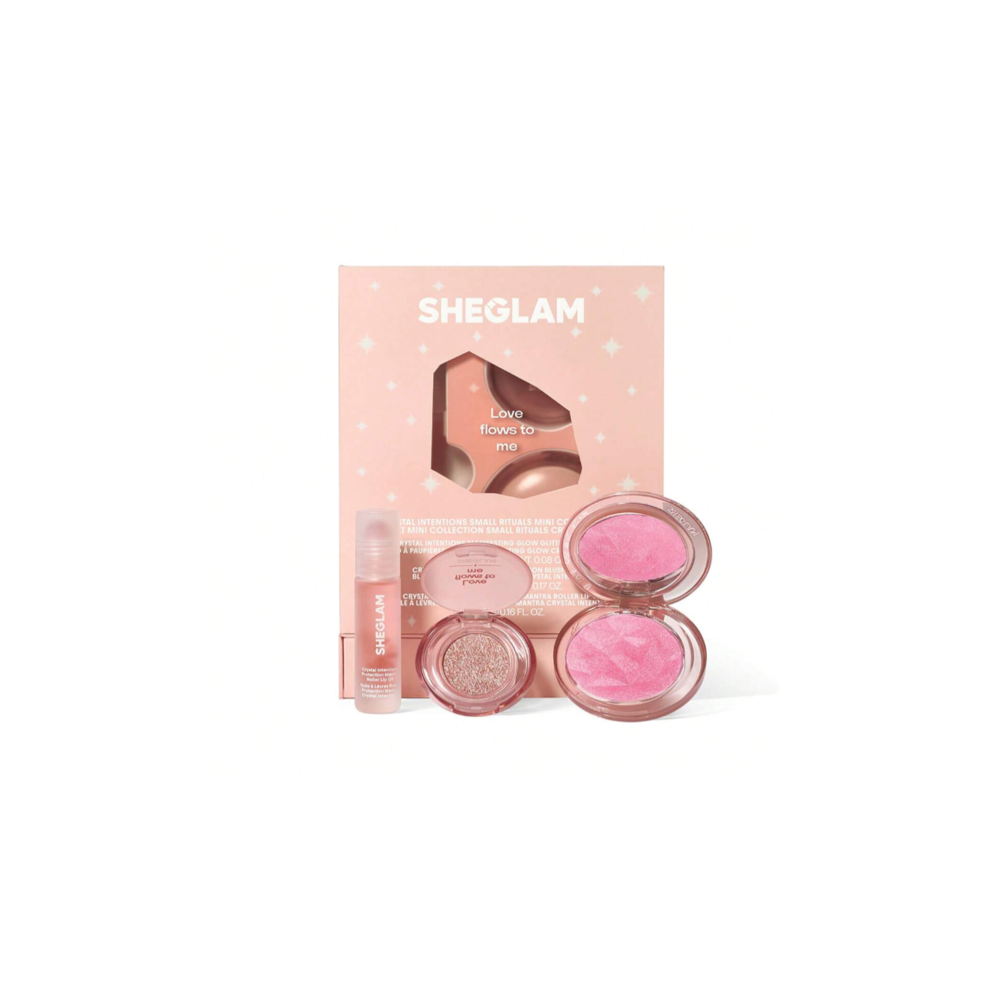 مینی کالکشن کریستال رز شیگلم (Crystal intentions small rituals mini collection set- Rose Quartz Sheglam)
